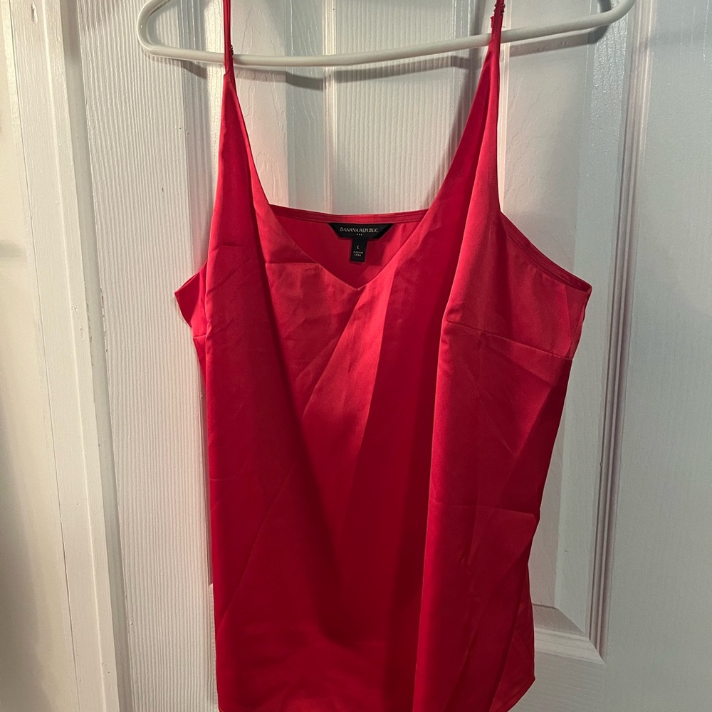 Pink Satin Camisole Top